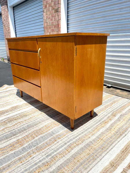 Mid Century Pecan Sideboard