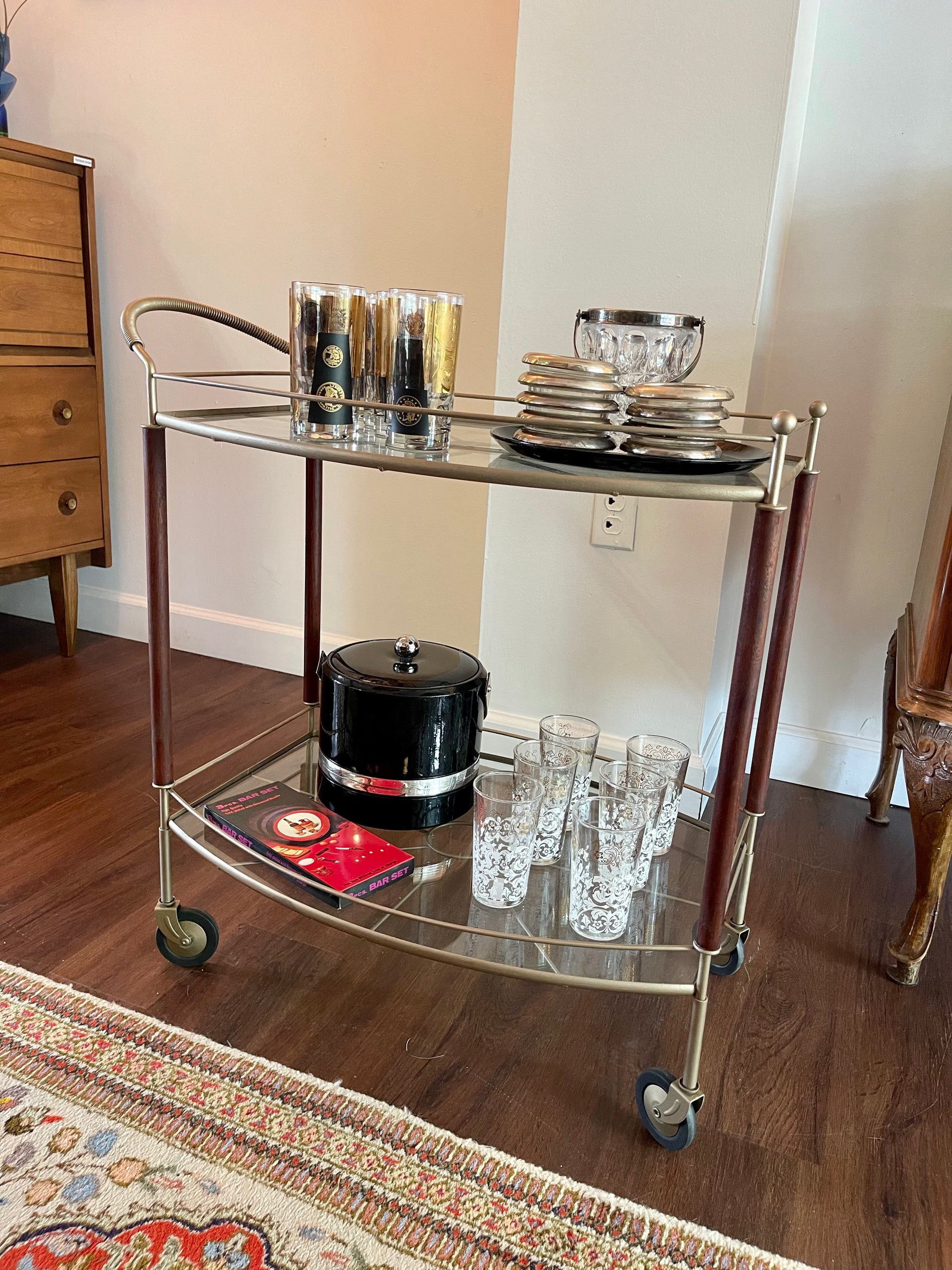 Vladimir Kagan Style Bar Cart