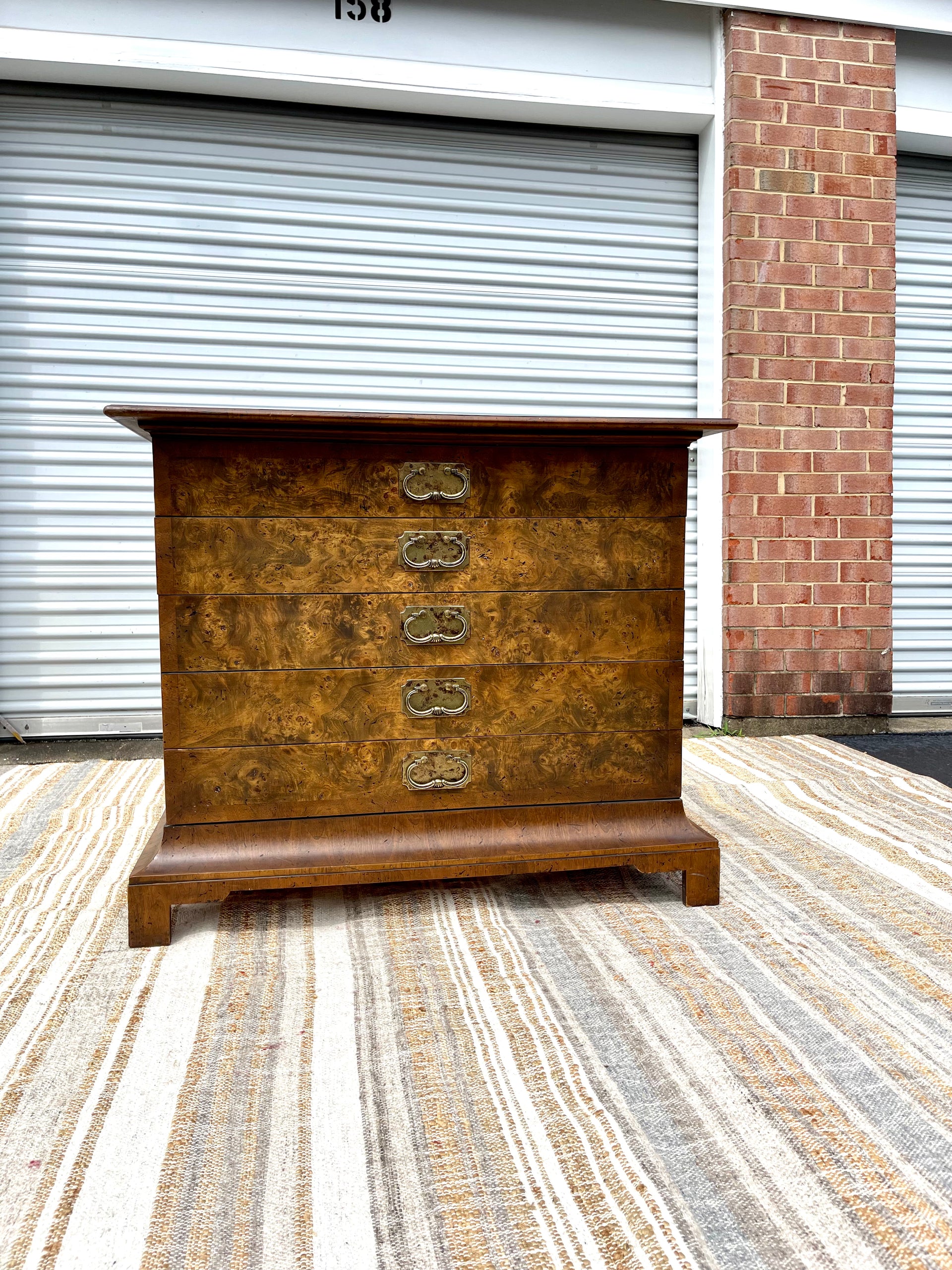 Vintage Tomlinson Furniture Burled Chest of Drawers