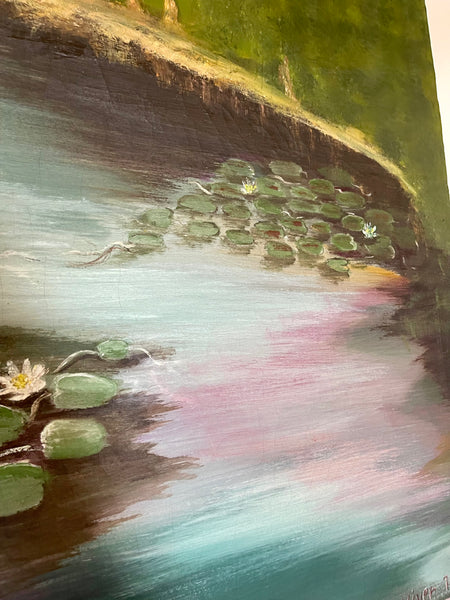 Ruth Oliver 74 River Lilies Painting