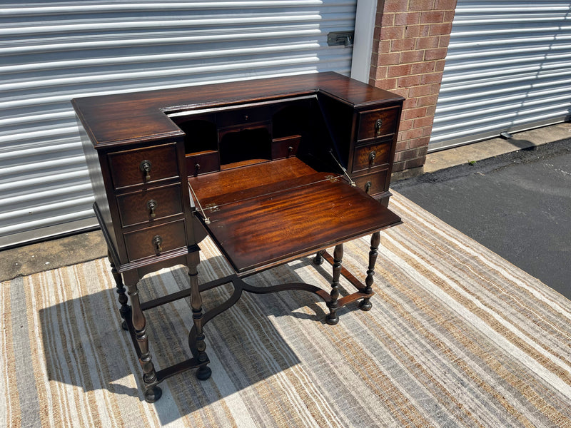 Antique Baroque Mahogany Spinet Desk