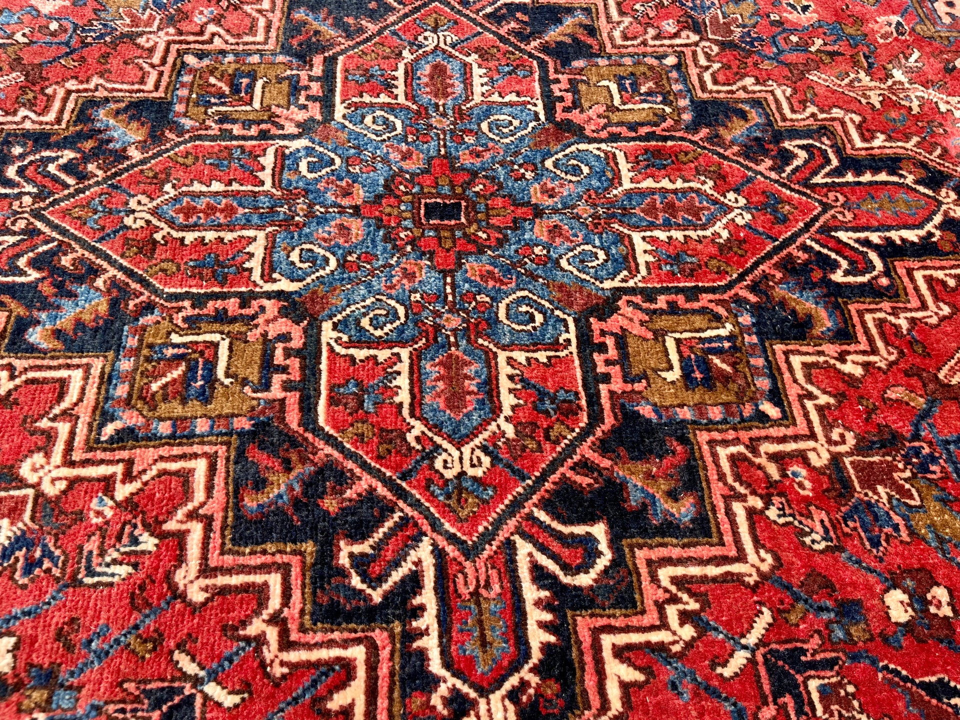 Antique Persian Heriz Handwoven Tribal Rug