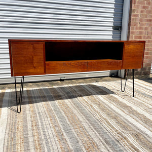 Danish Modern Teak Custom Console Table