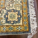 Hand-knotted Oriental Blue and Yellow Rug