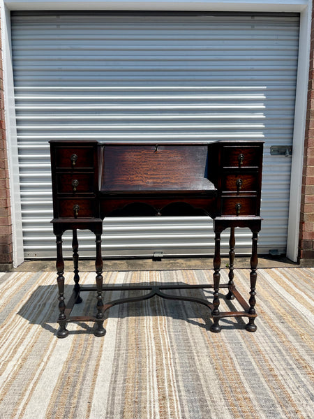 Antique Baroque Mahogany Spinet Desk