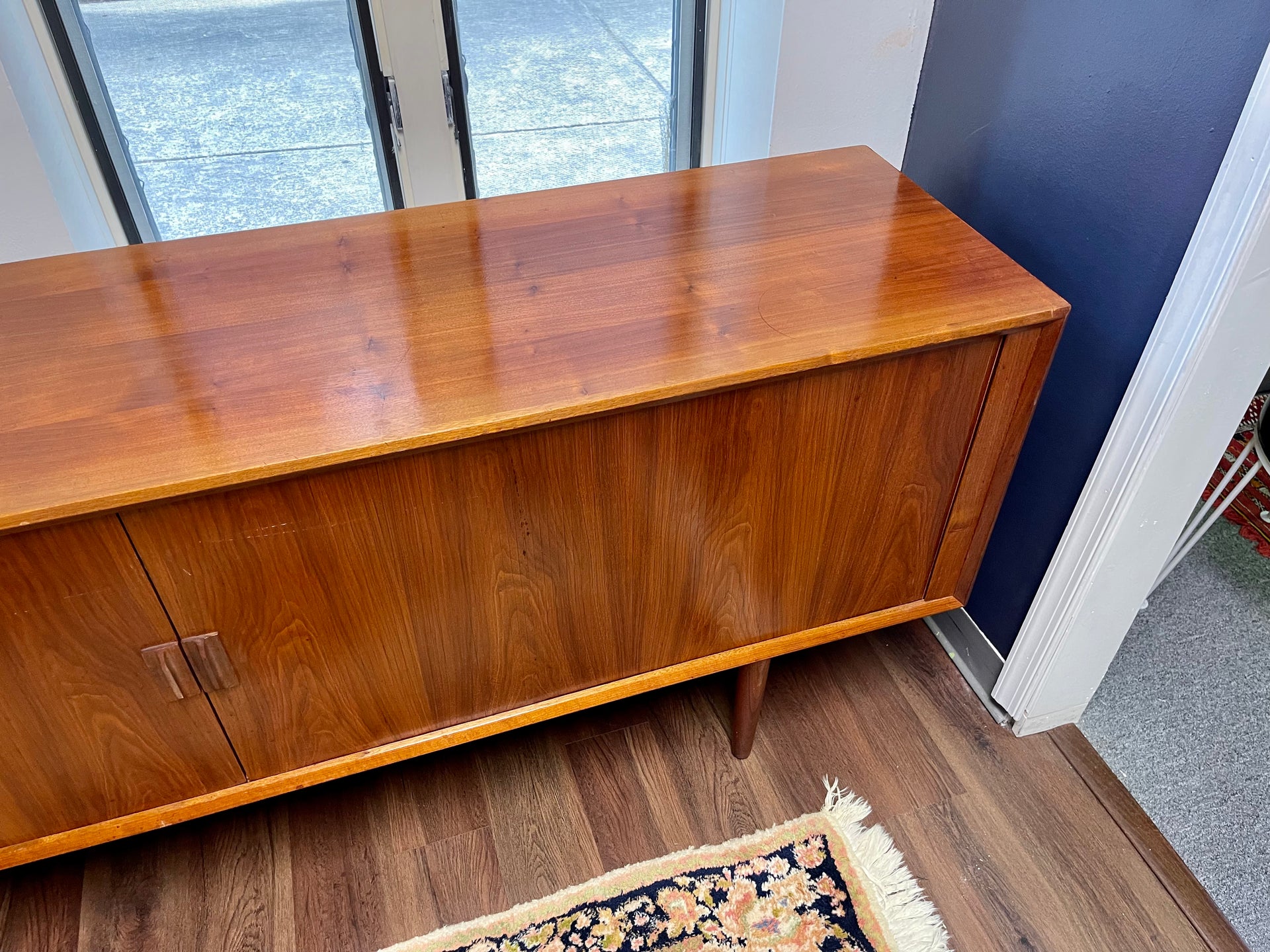 Sven Larsen for Faarup Mobelfabrik Tambour Door Credenza