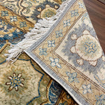 Hand-knotted Oriental Blue and Yellow Rug