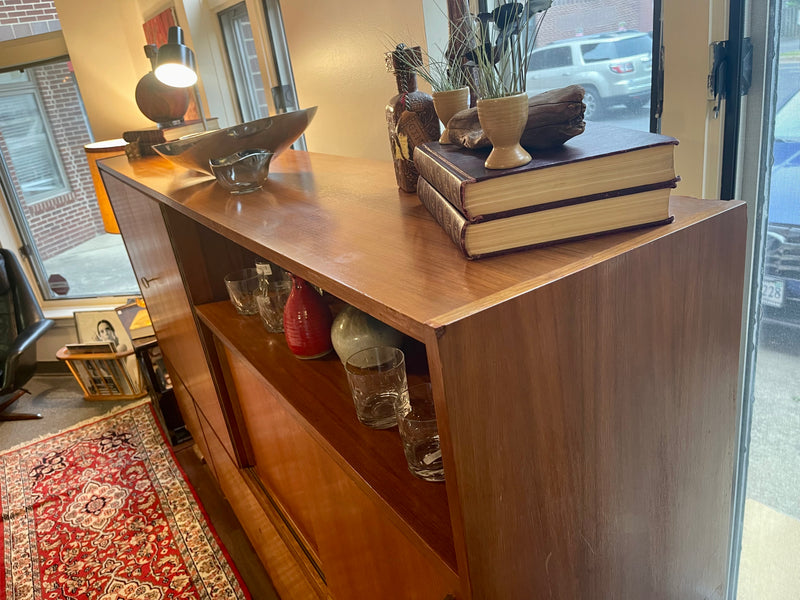 West German Shrunk Mid Century Modern Teak Wall Unit Magpie