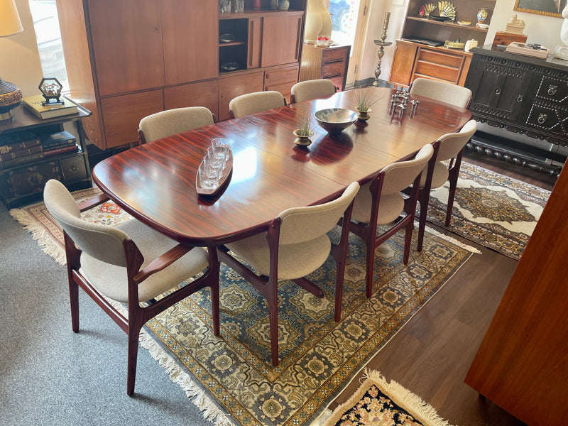 Eric Buch Skovby Scandinavian Modern Rosewood Dining Set Magpie