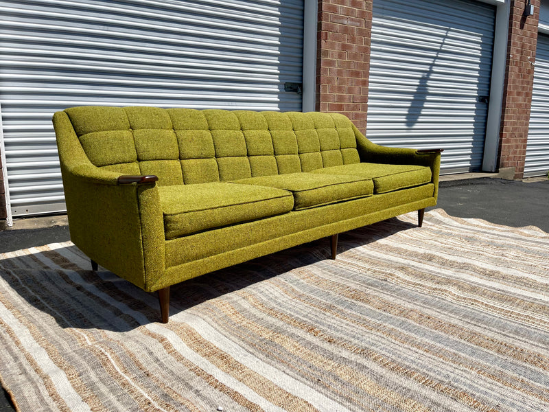 Yellow mid century sofa deals
