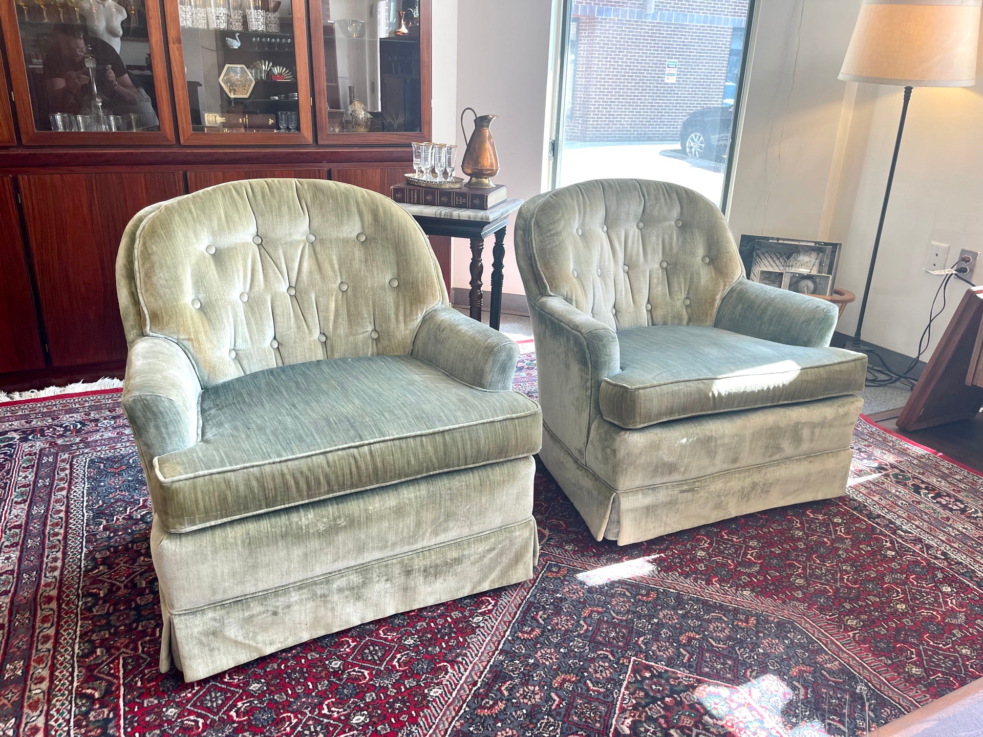 Clyde Pearson for Lane MCM Upholstered Club Chairs