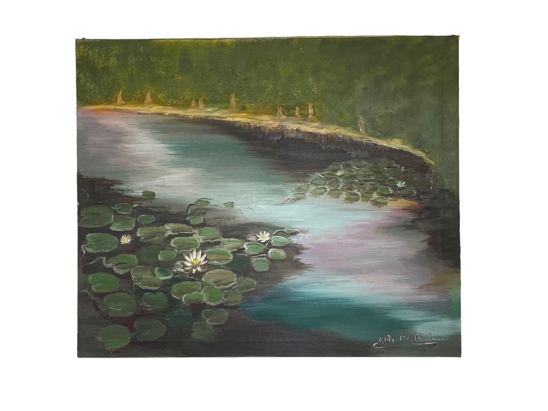 Ruth Oliver 74 River Lilies Painting