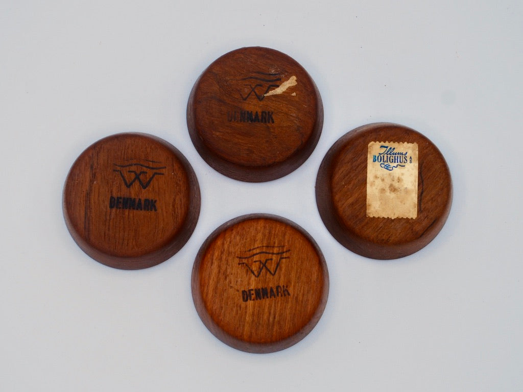 Danish Teak Petite Salt Serving Bowls