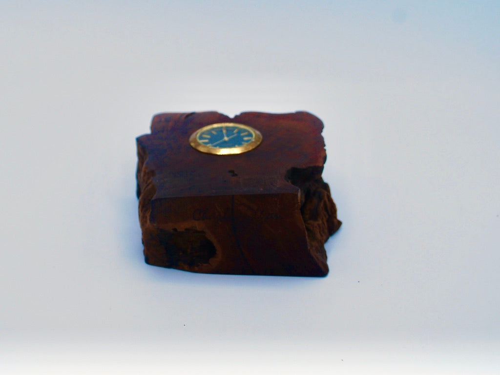 Charles Ethan Wood Carved Mantel Clock