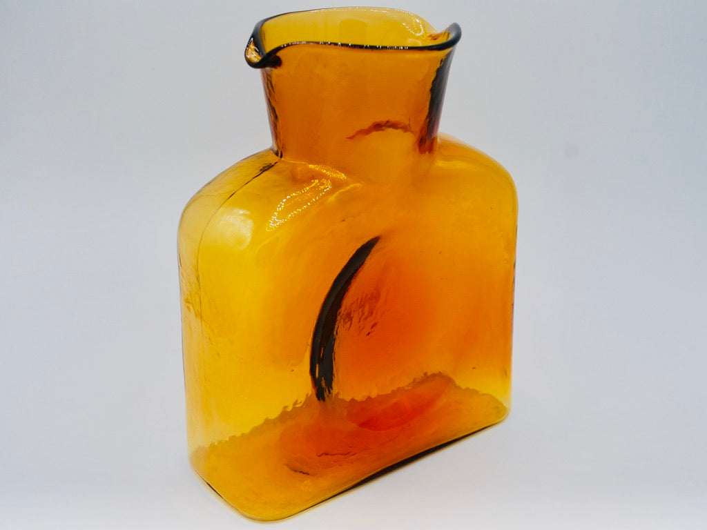 Blenko Glass Mid Century Amber Vase