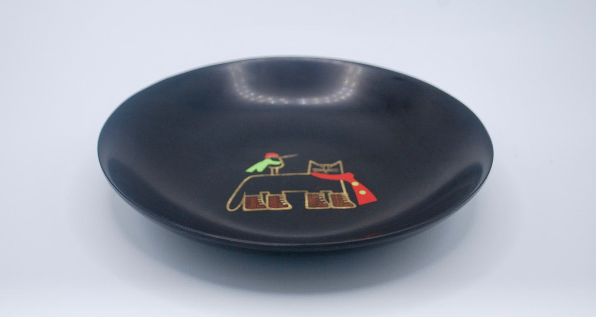 Couroc Christmas Cat Bowl