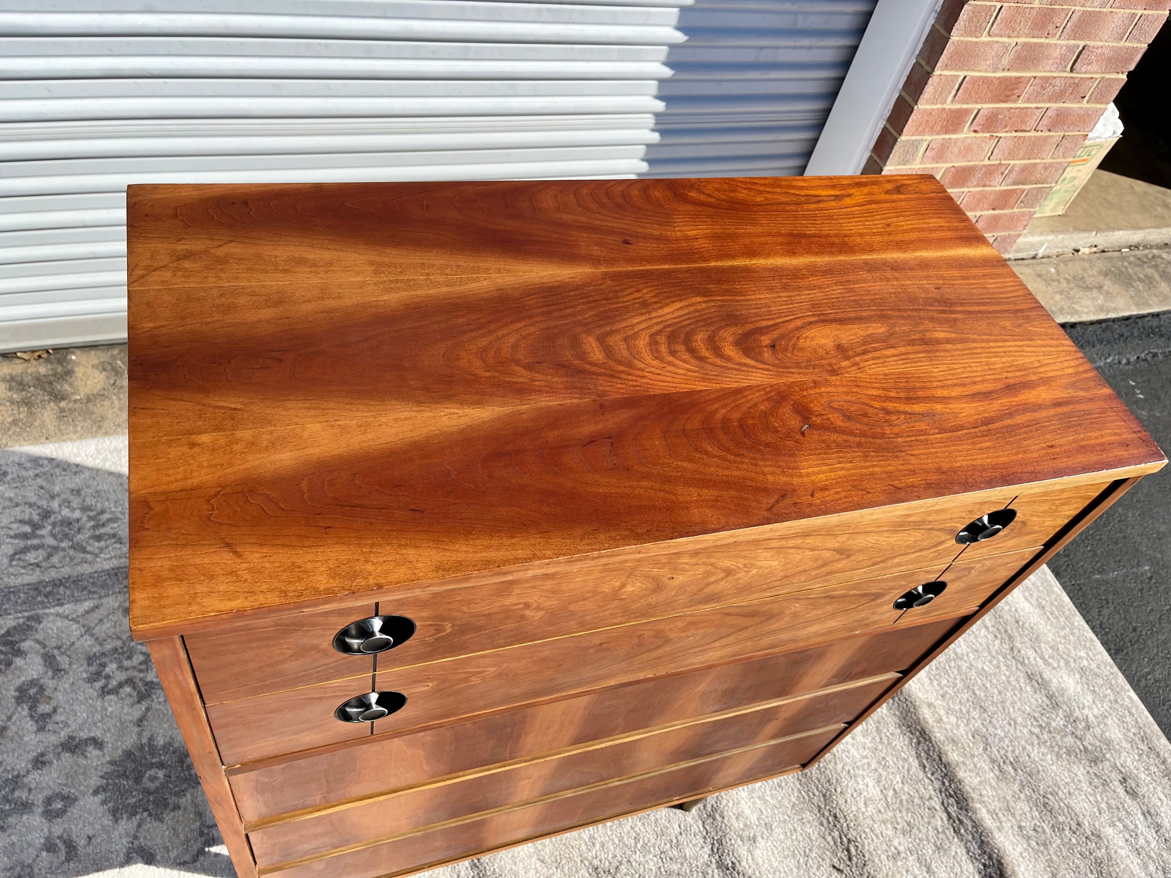 Stanley Furniture Midcentury Tallboy Dresser