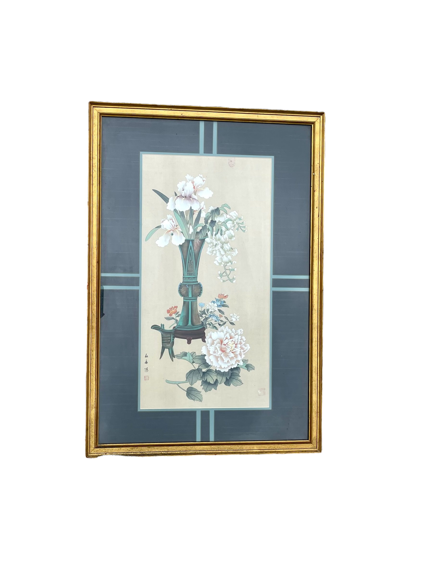 Chinese Floral Painting on Silk