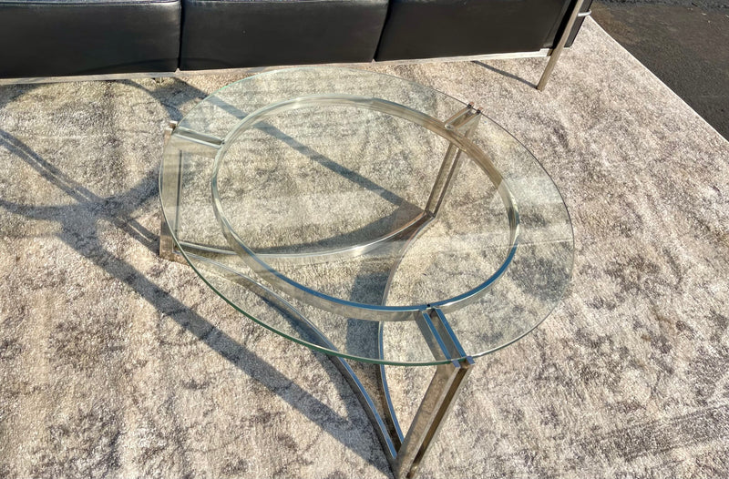 Chrome and Glass Signet Coffee Table