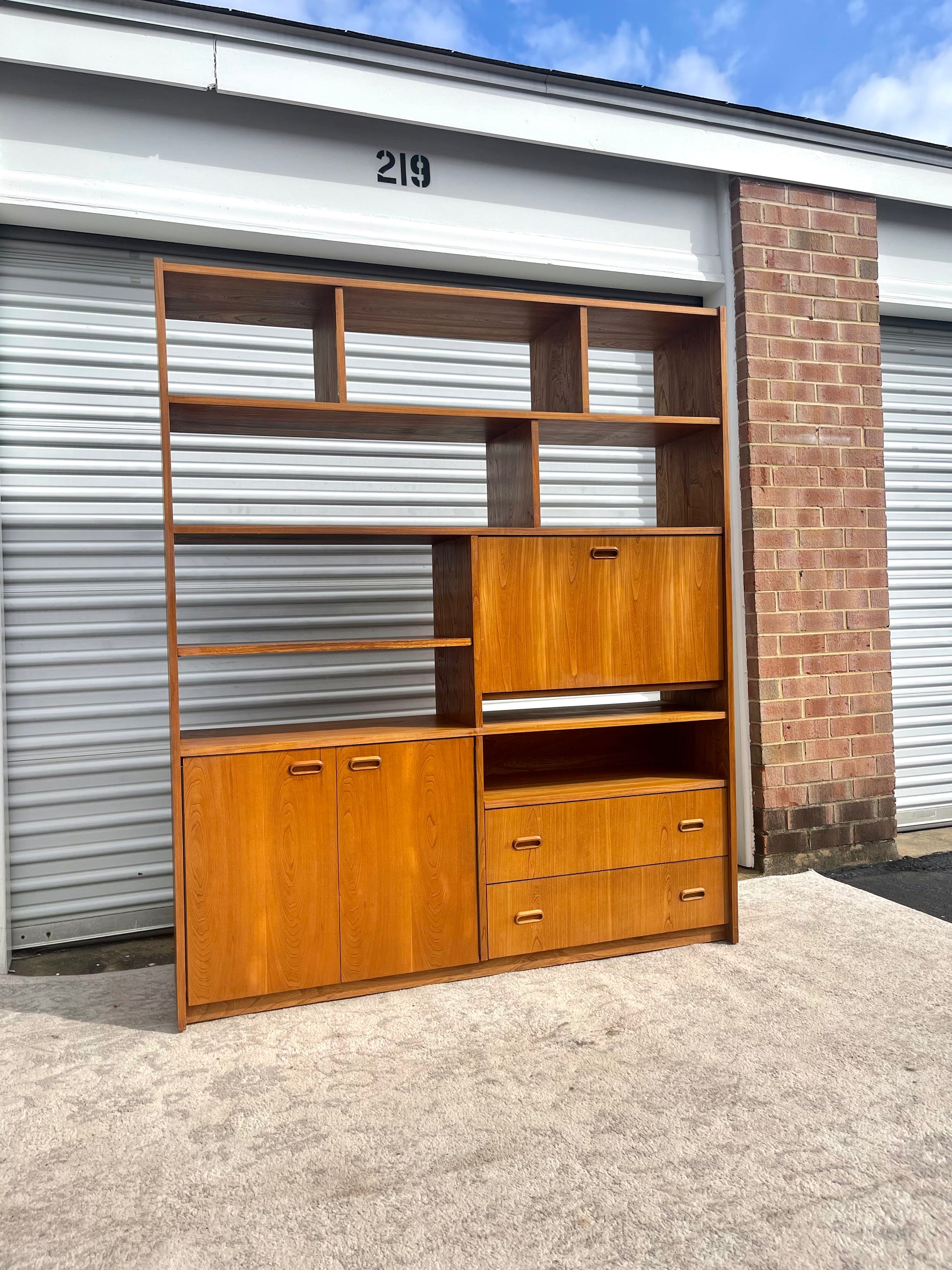 Danish Modern Teak Wall Unit