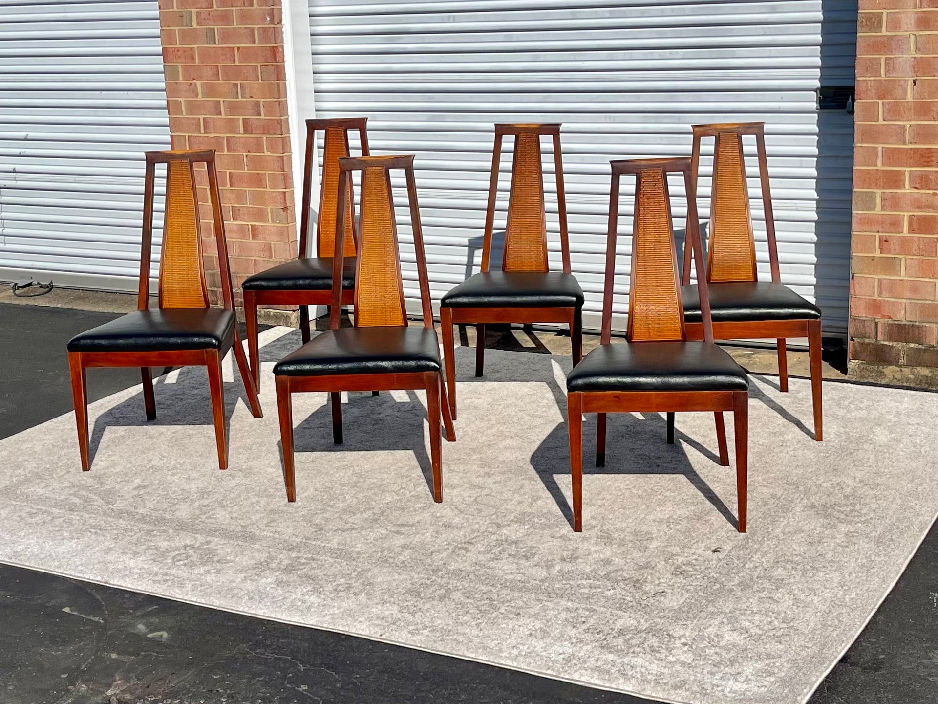 American of Martinsville Caned Dining Set