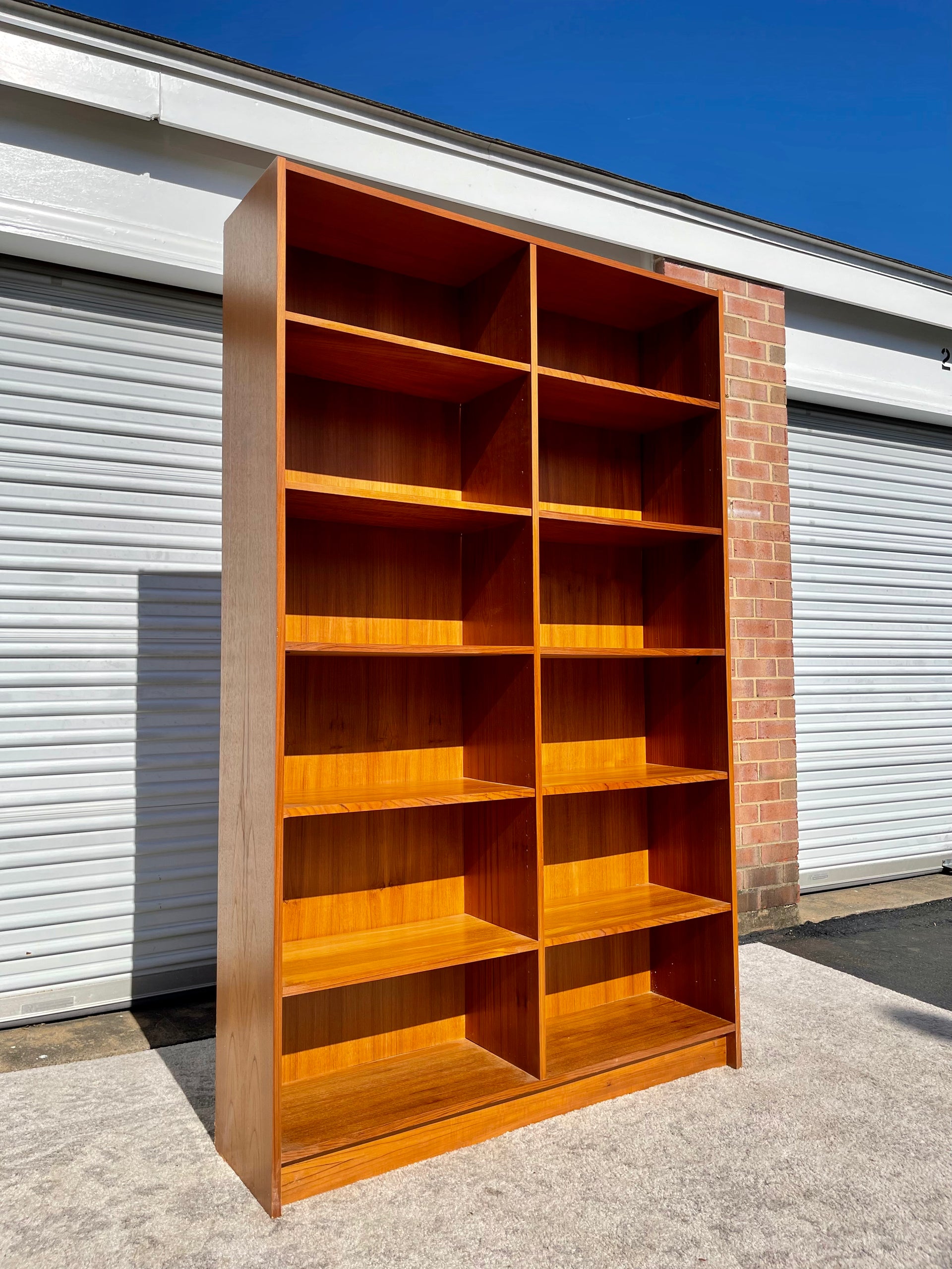Large Danish Modern Teak Bookcase