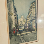 Sacre Coeur Watercolor Print Signed J Nicol