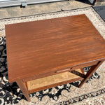 Midcentury Modern Caned Side Table