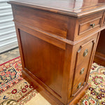 Antique Leather Top Executive Desk and Chair