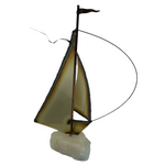 Midcentury Jere Style Brass Sailboat Sculpture