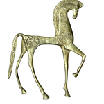 Etruscan Bronze Horse Statue by Francesco Simoncini in the Style of Frederick Weinburg