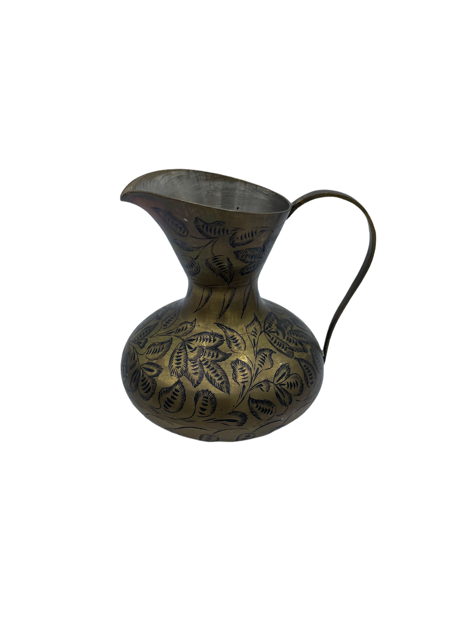 Ornate Heavy Brass Pitcher
