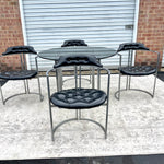 Daystrom Chrome and Smoked Glass Dining Set