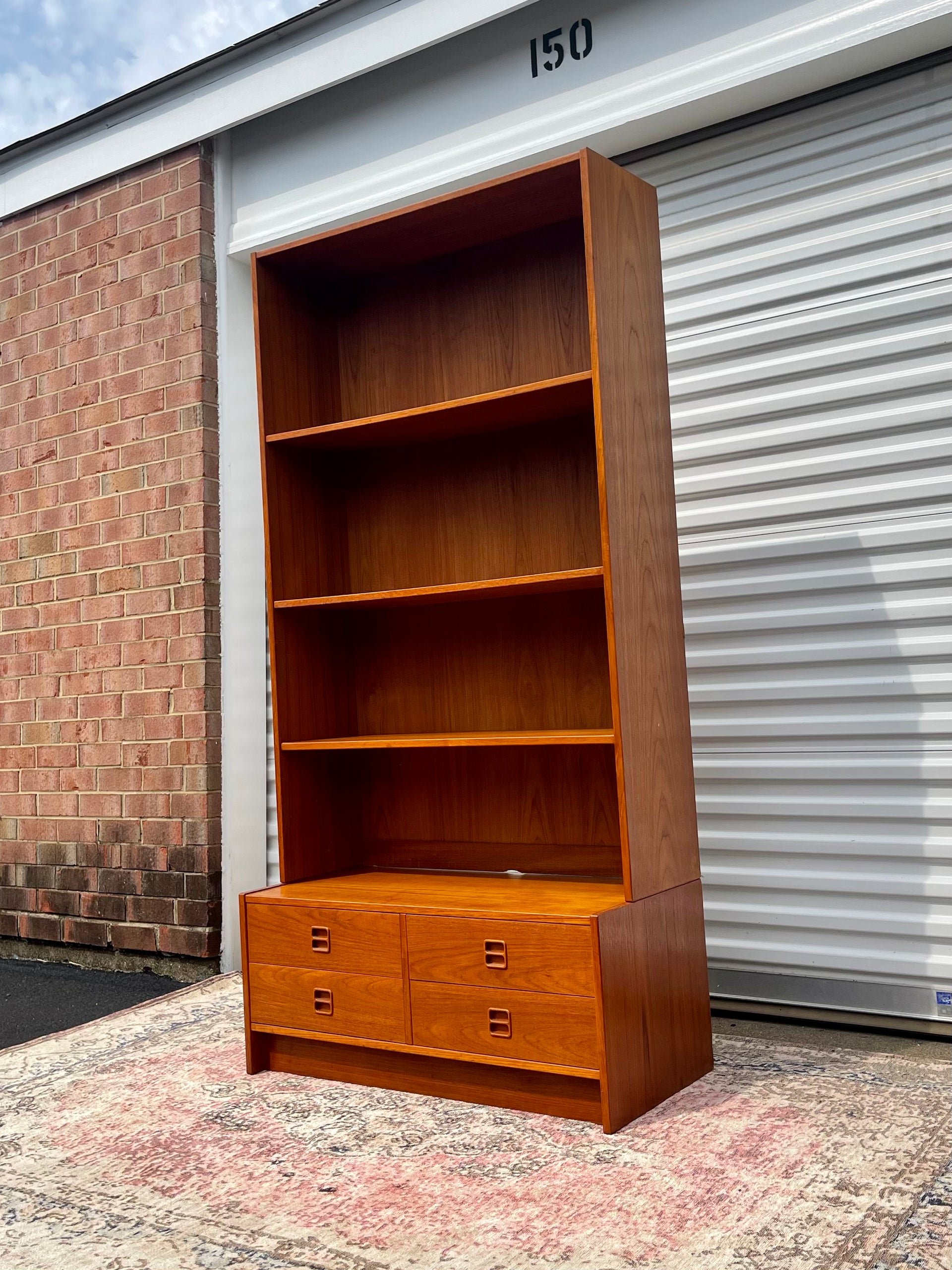Modular Danish Modern Teak Bookcase