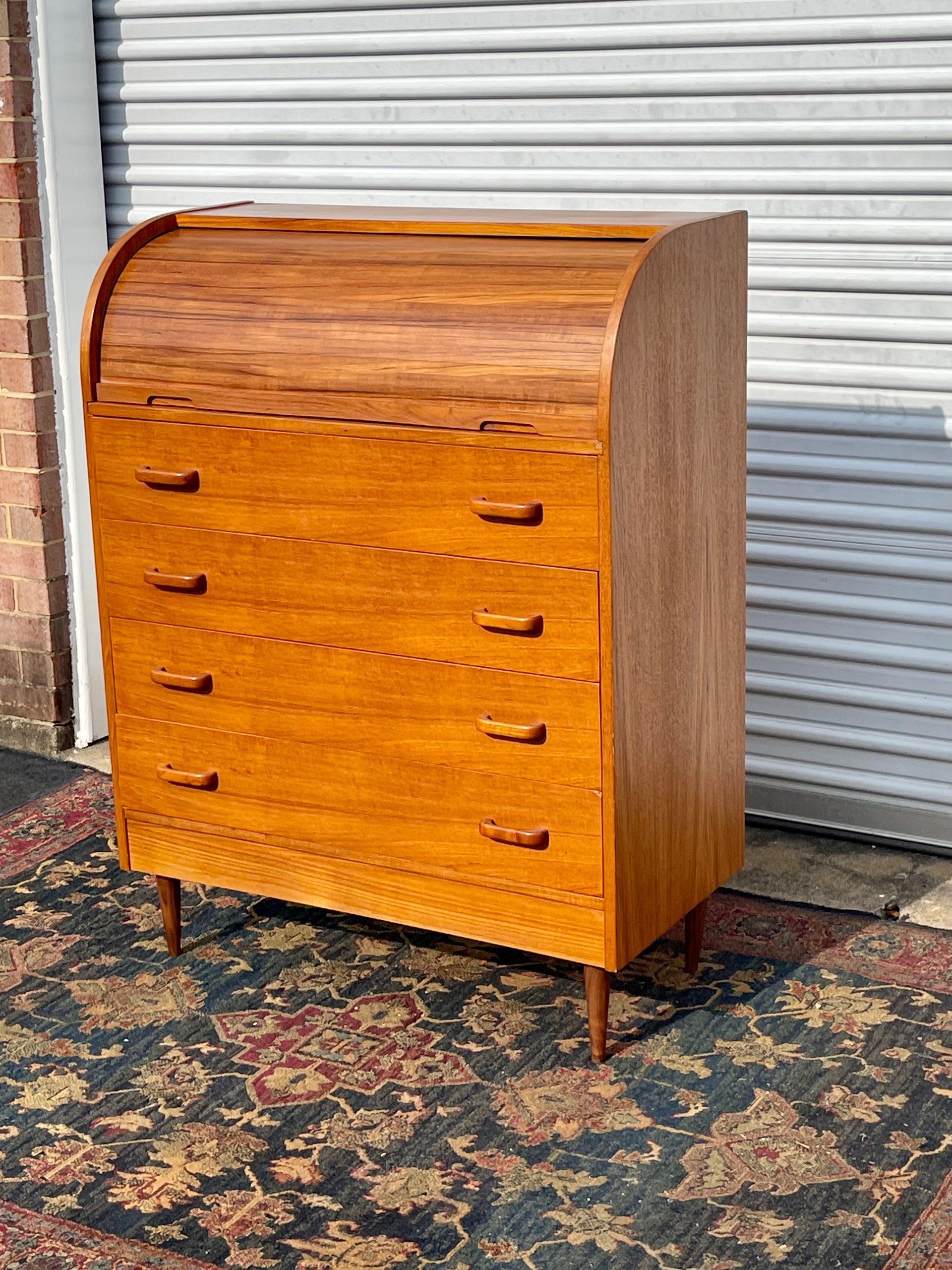 Danish Modern Teak Secretary Dresser