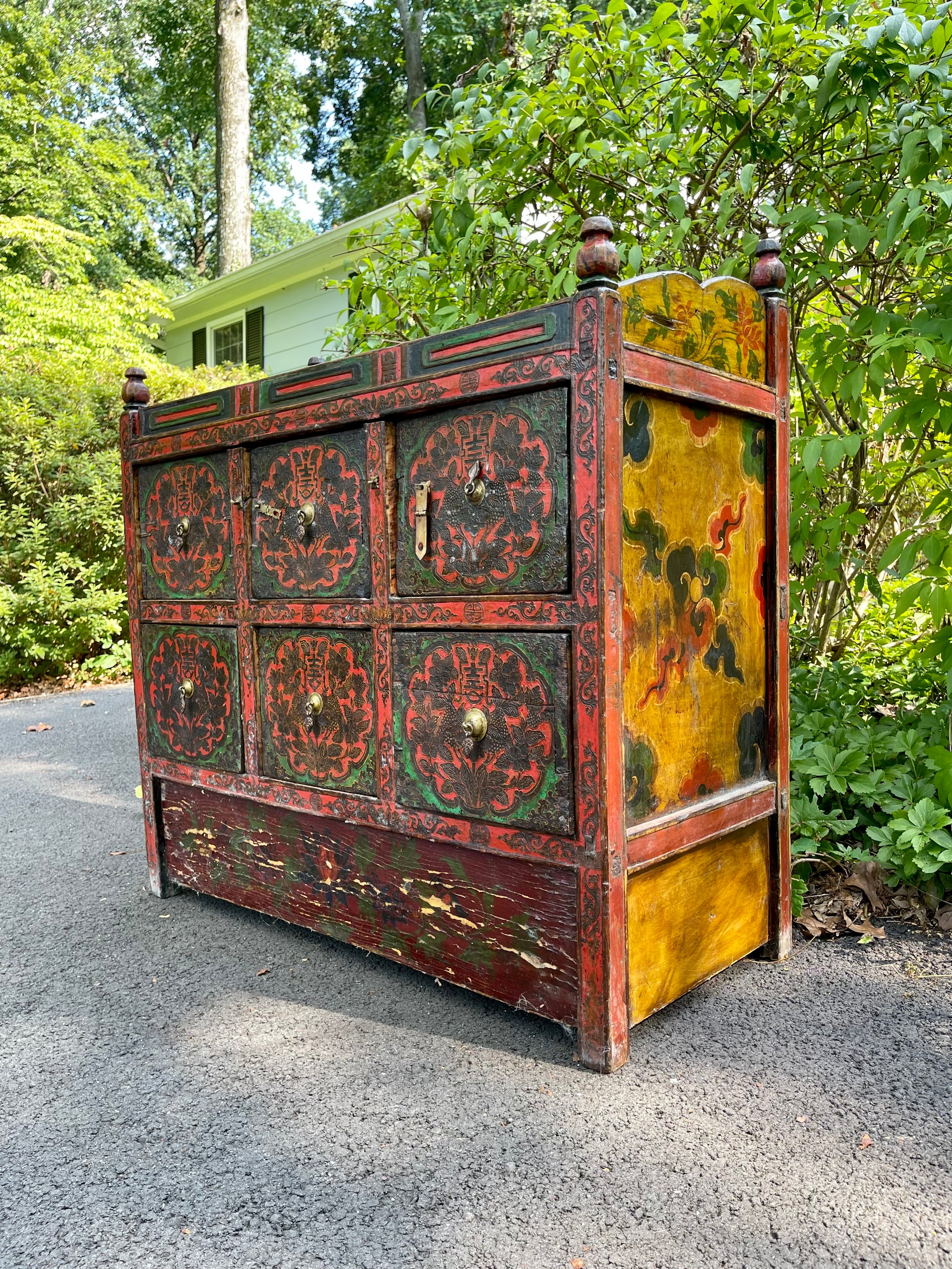 Tibetan Hand Painted Chest