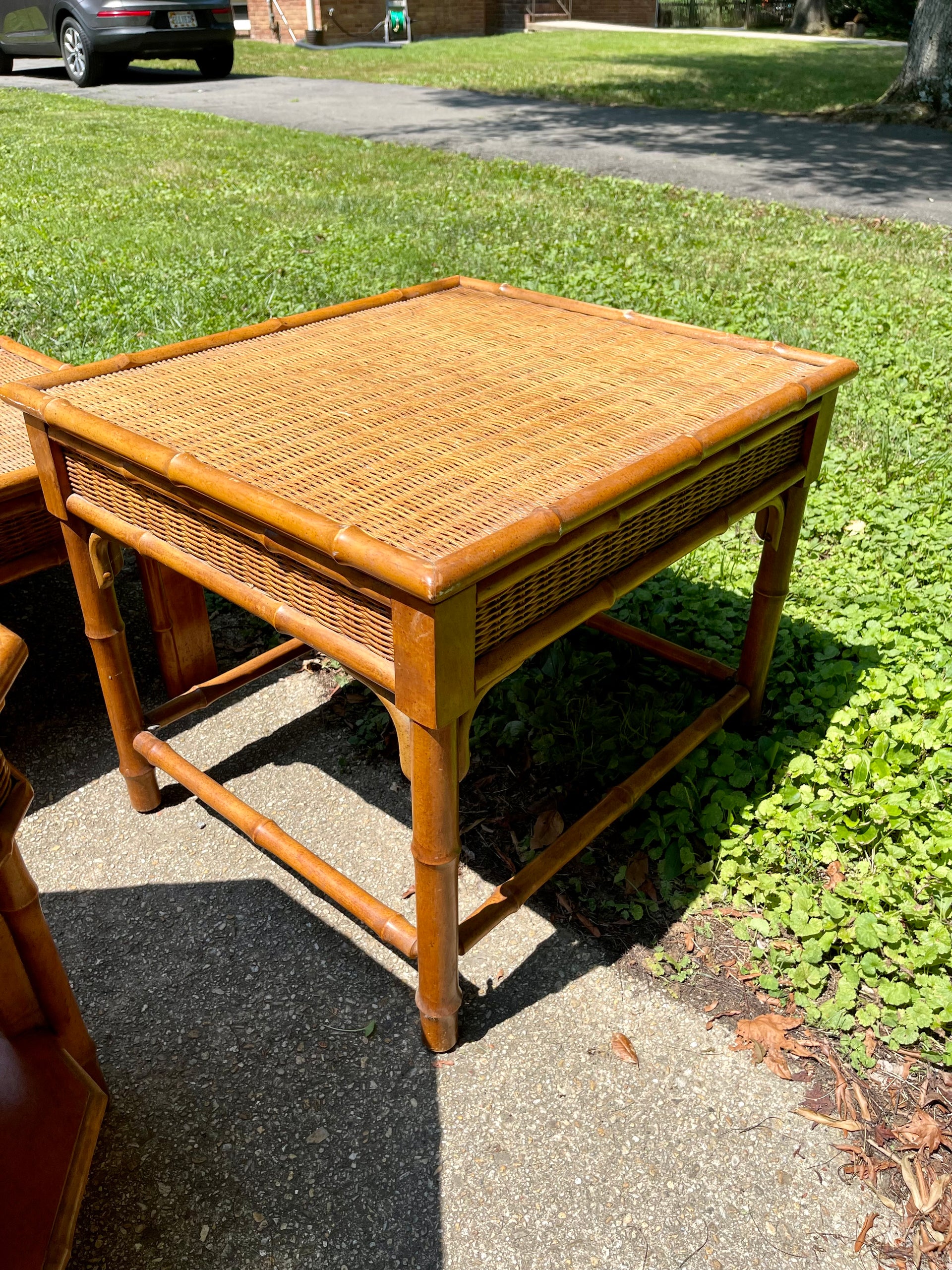 Vintage Bamboo Table Set