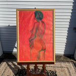 Nina Gelin-Meier Gold and Red Nude Painting #2
