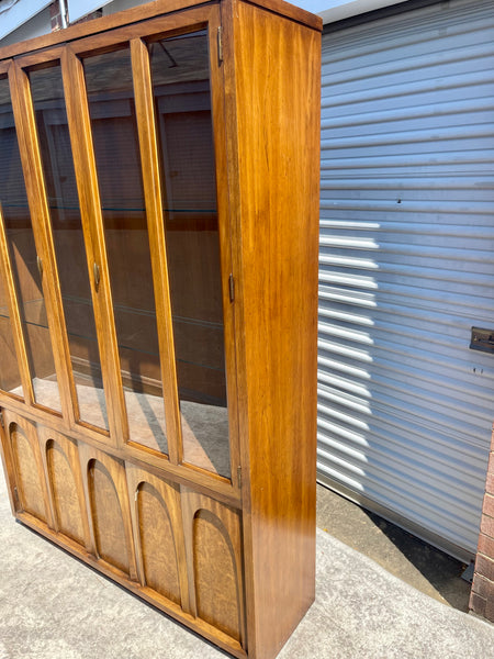 Brutalist Mid Century China Cabinet Hutch