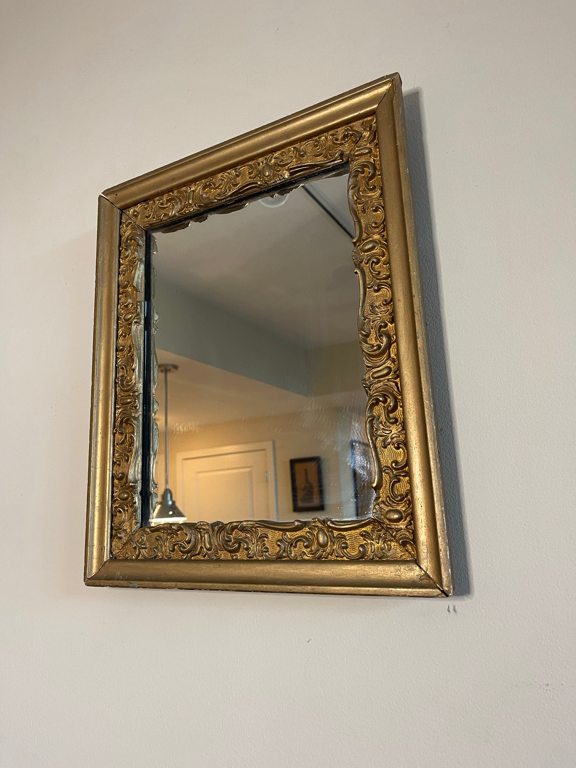 Gold Gilt Rectangular Mirror