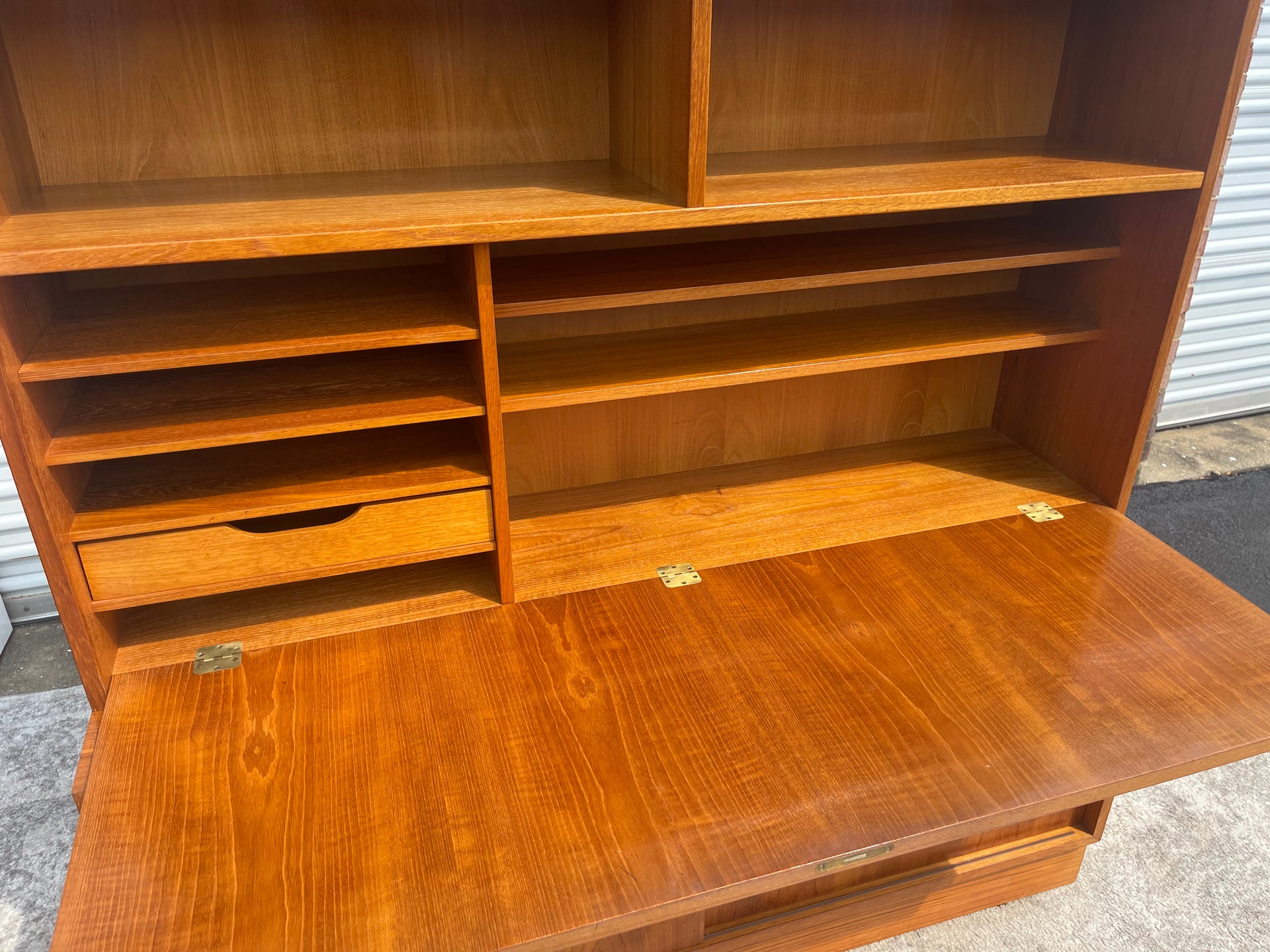 Poul Hundevad Danish Teak Bookcase, Secretary & Credenza