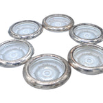 Sterling Silver and Crystal Hollywood Regency Coasters