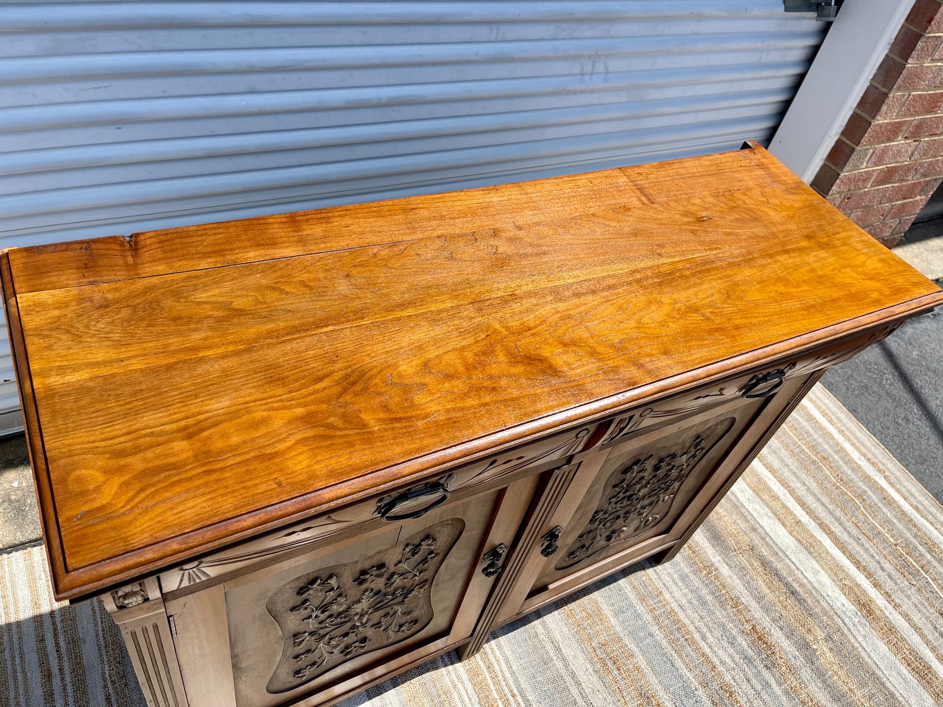 Victorian Eastlake Hand-carved Sideboard