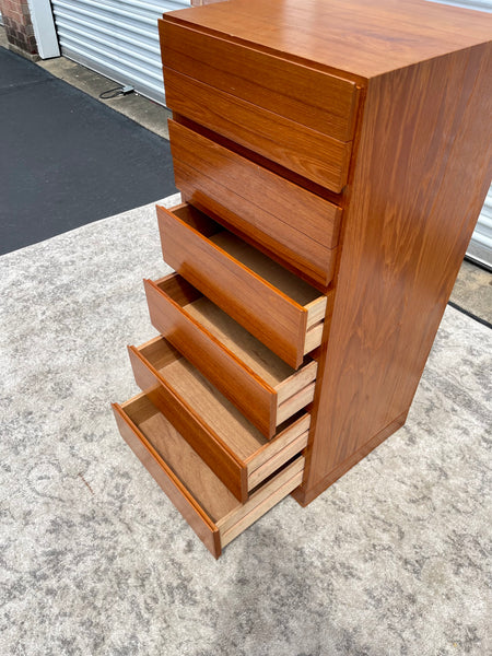 Mid Century Teak Lingerie Drawer Chest Dresser Arne Wahl Ivensen