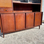 American of Martinsville Caned Front Credenza and Hutch