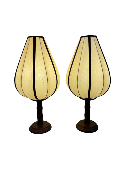 Pair of Authentic Lotus Table Lamps