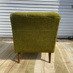 Mid Century Modern Kroehler Green Tweed Lounge Chair