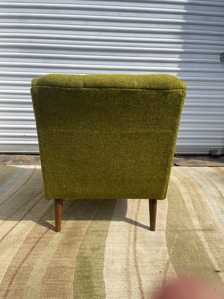 Mid Century Modern Kroehler Green Tweed Lounge Chair