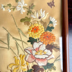 Stitched Silk Flower Artwork