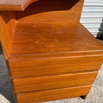 Danish Modern Two Tiered Teak Nightstand by Mobican